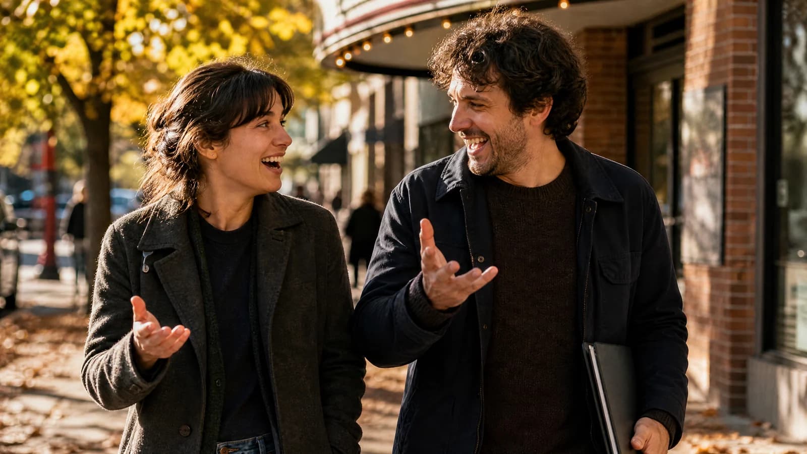 Two screenwriters read a scene aloud together and discover the rhythm of a new idea