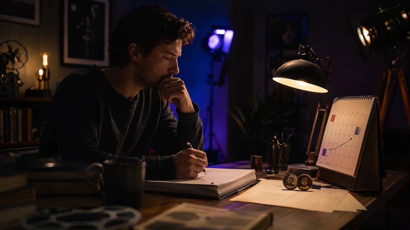 A writer studying the calendar and two selective partner-referral gateways for the Nicholl cycle