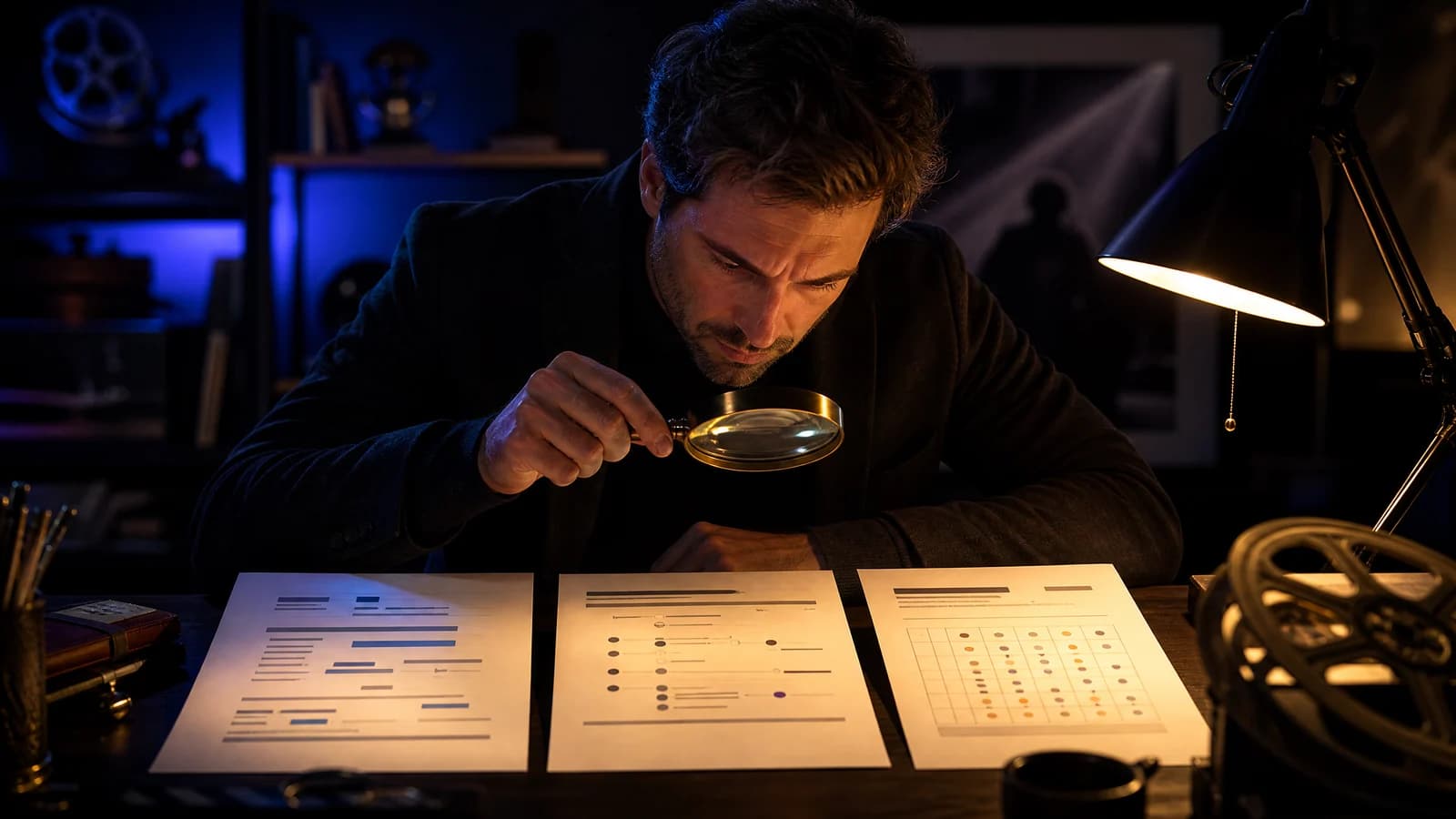 A writer examining three coverage samples for evidence, actionability and internal consistency