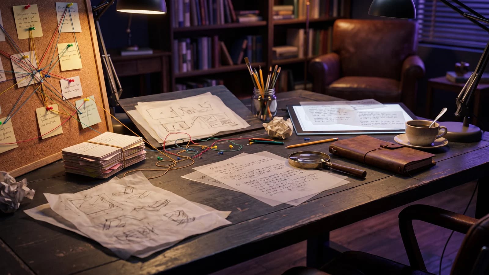 Drafting, outlining, collaboration and analysis tools arranged as one inviting writer toolkit