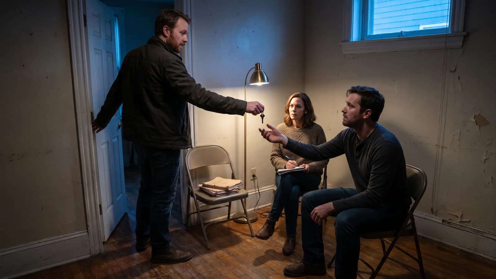 A writer and actor test whether a crucial character choice feels earned during rehearsal